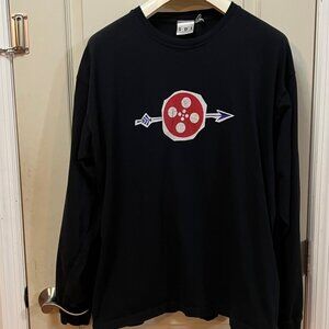 SDI Men's Size XL 100% Cotton L/S Crew Neck T-Shirt. Black.